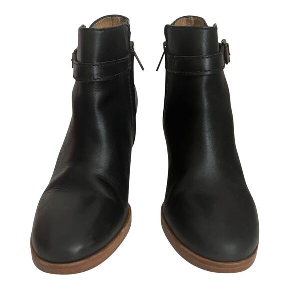 A.P.C. Black Buckle Heeled Ankle Boots Size 37 - Picture 3 of 13